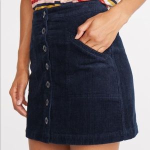 Marine Layer Navy Corduroy Mini Skirt